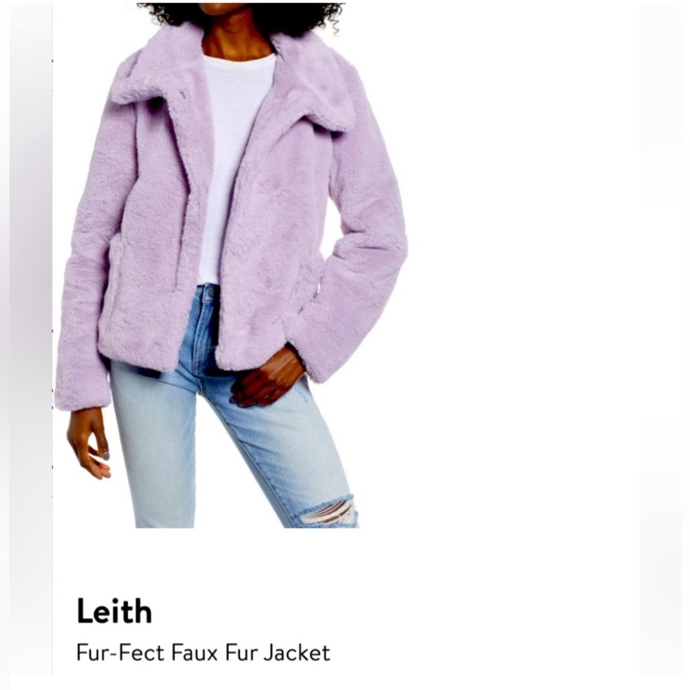Leith Lilac Fur Jacket- XS